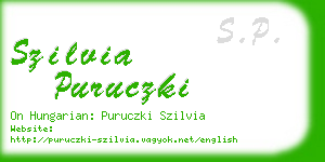 szilvia puruczki business card